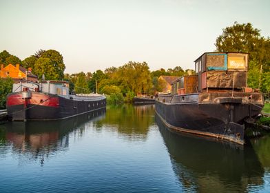 Two barges and the river