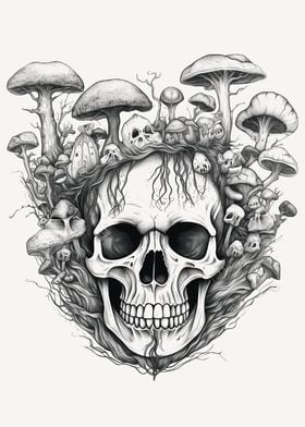 Gothic Mushroom Skull