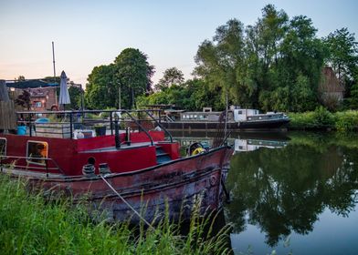 Boats and reflections