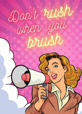 Dental Brush Pop Art 