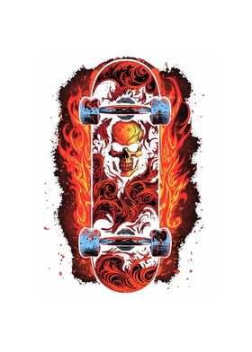 Skateboarding Flaming