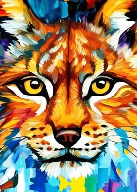 Beautiful Lynx Face Art