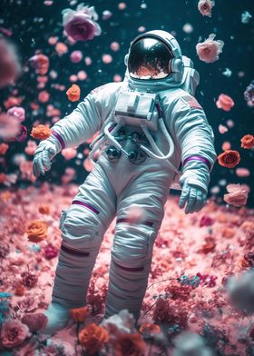 Astronaut In Flower 