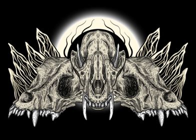 best wolf skull art