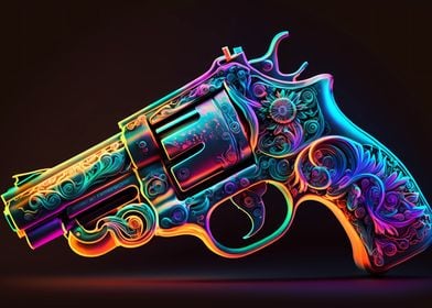 Gun watercolor art