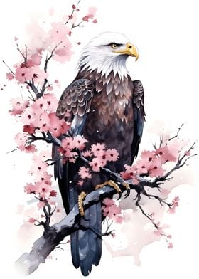 Bald Eagle Cherry Blossom