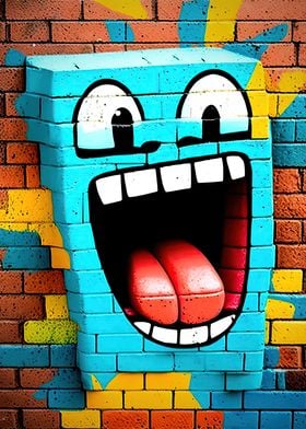 Smiling Monster Graffiti 