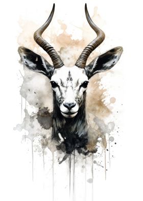 Gazelle Beauty Watercolor