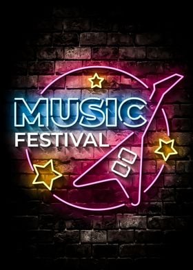 Music Festival Neon