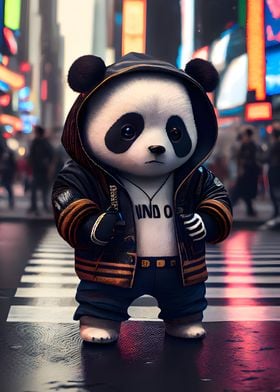 cool panda toy poster 