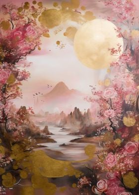 Pink And Gold Dreamscape