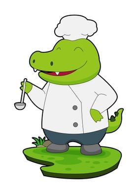 Crocodile Chef Chef hat