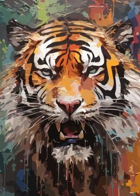 Tiger Abstract Art Paint