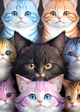 cute cat family photo