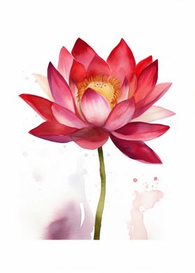 Red Lotus Flower