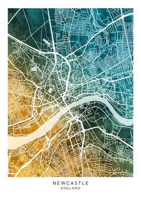 Newcastle England Map