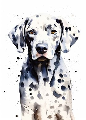 Dalmatian Watercolor Dog