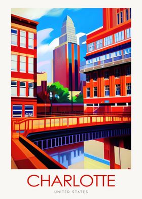 Charlotte Travel Poster