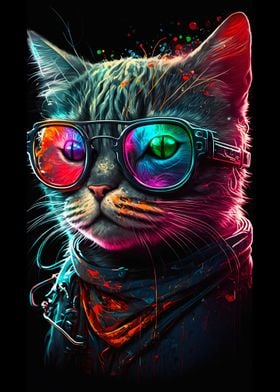 Cat Wearing Glasses