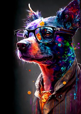 Dog Wearing Glasses