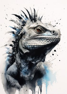  Wee Blue Coo Photo Animal Iguana Lizard Reptile Scales Spines  Unframed Wall Art Print Poster Home Decor Premium: Posters & Prints