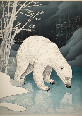 Polar Bear Ukiyo e