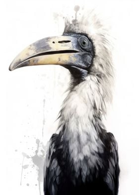 Hornbill Beauty Black Ink