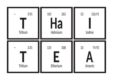 Thai Tea Periodic Table