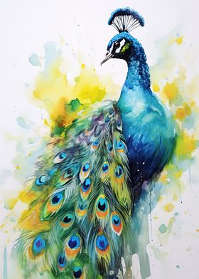 Peacock Watercolor