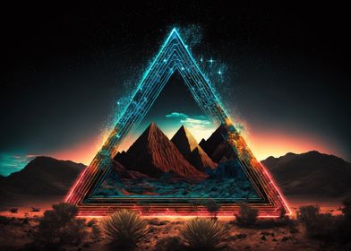 AI art of nature triangle