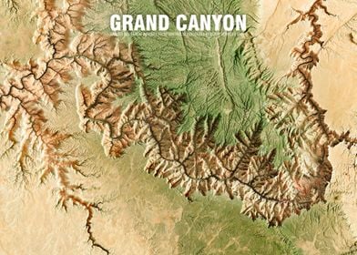 Grand Canyon relief map