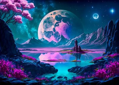 Earth landscape night