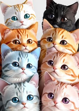 cute cat family photo