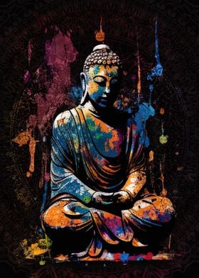 Ink color Buddha