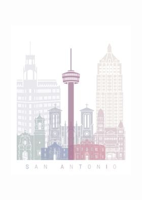 SAN ANTONIO SKYLINE POSTER