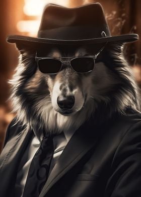 Gangster Collie dog