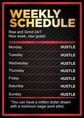 weekly schedule to success