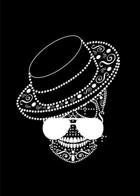 Skull vector black and whi
