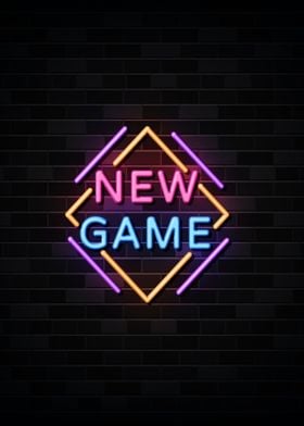 new game neon sign