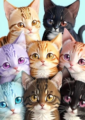 cute cat family photo