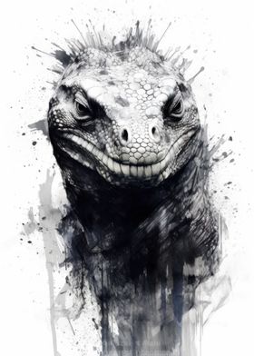 Komodo Dragon Black Ink