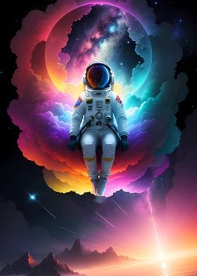 dreamlike scene astronaut