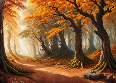 Mysterious Autumn Forest