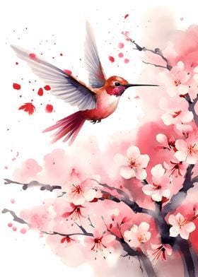 Humming bird Watercolor