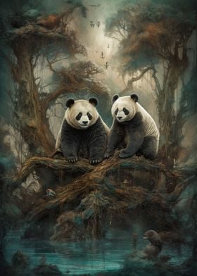 Panda Elegance Peace Art