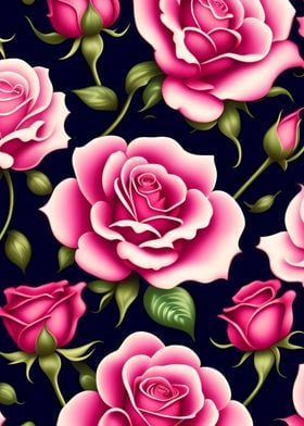Pink Roses Floral