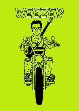 Weezer Green Minimalist