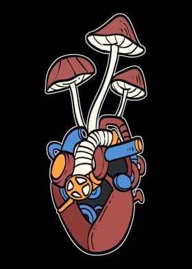 Heart Mushroom Nature Love