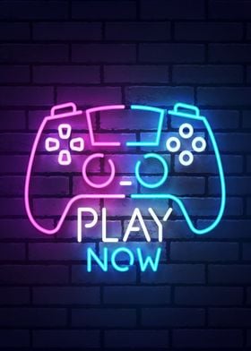 Play now neon sign