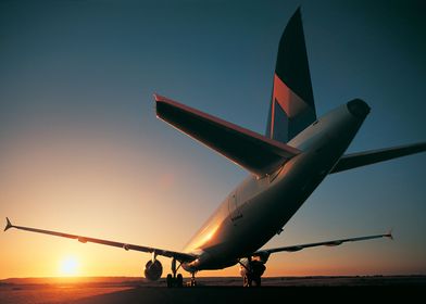 airlines and sunset 